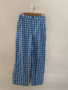 Blue flowered Pattern women’s Pants